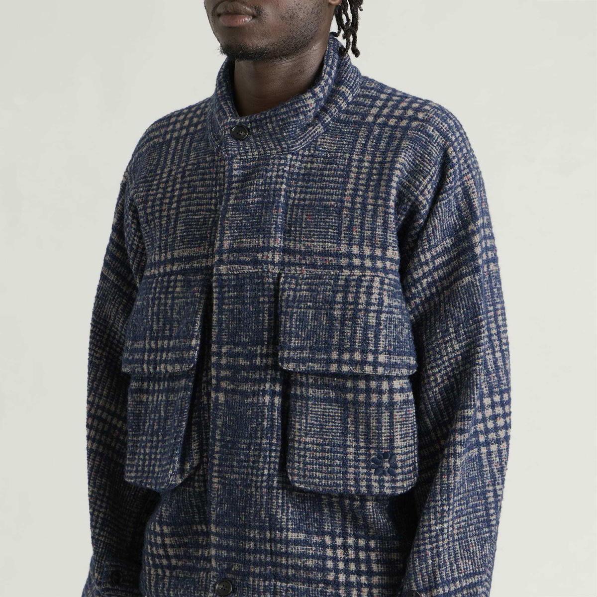 Gander Men's Wool Peveril Jacket in Blue Check