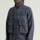 Gander Men's Wool Peveril Jacket in Blue Check