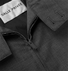 SALLE PRIVÉE - Ewen Slim-Fit Mélange Virgin Wool Blouson Jacket - Gray