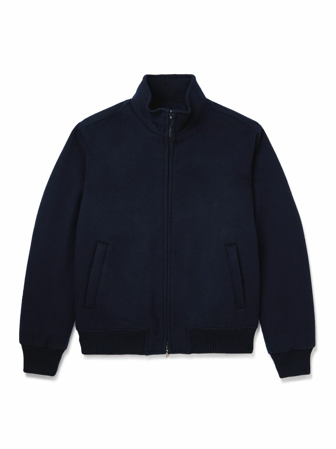 Thom Sweeney - Padded Wool and Cashmere-Blend Bomber Jacket - Blue Thom ...