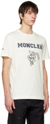 Moncler White Flocked T-Shirt