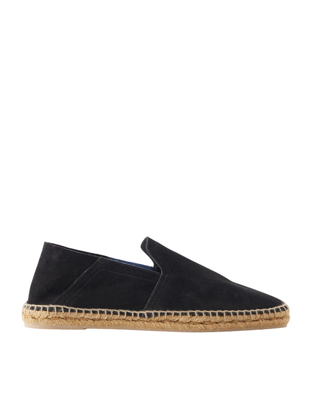 Photo: Castañer - Parker Collapsible-Heel Suede Espadrilles - Black