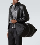 Kiton Leather-trimmed duffel bag