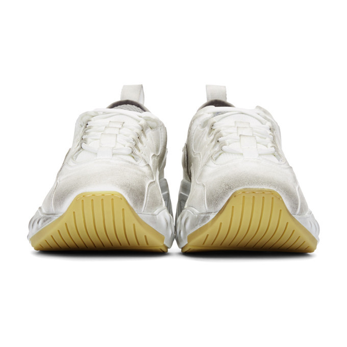 Acne Studios White Tumbled Rockaway Sneakers