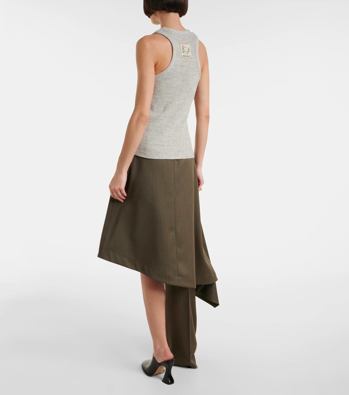 Bottega Veneta Ribbed-knit cotton tank top