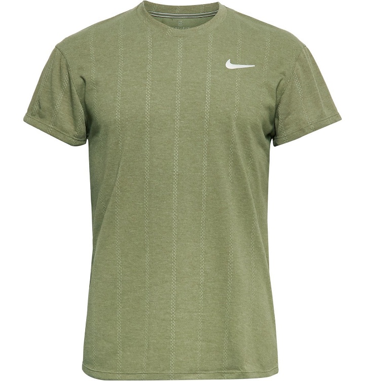 Photo: Nike Tennis - NikeCourt Challenger Logo-Print Dri-FIT Tennis T-Shirt - Green