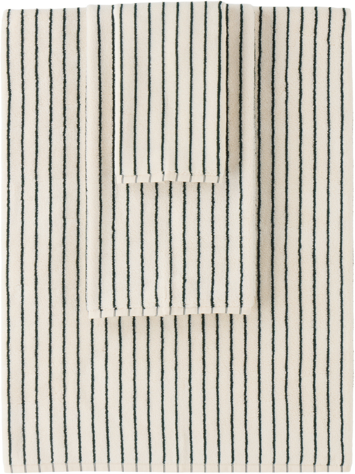 Tekla Off-White Striped Terry Towel Set