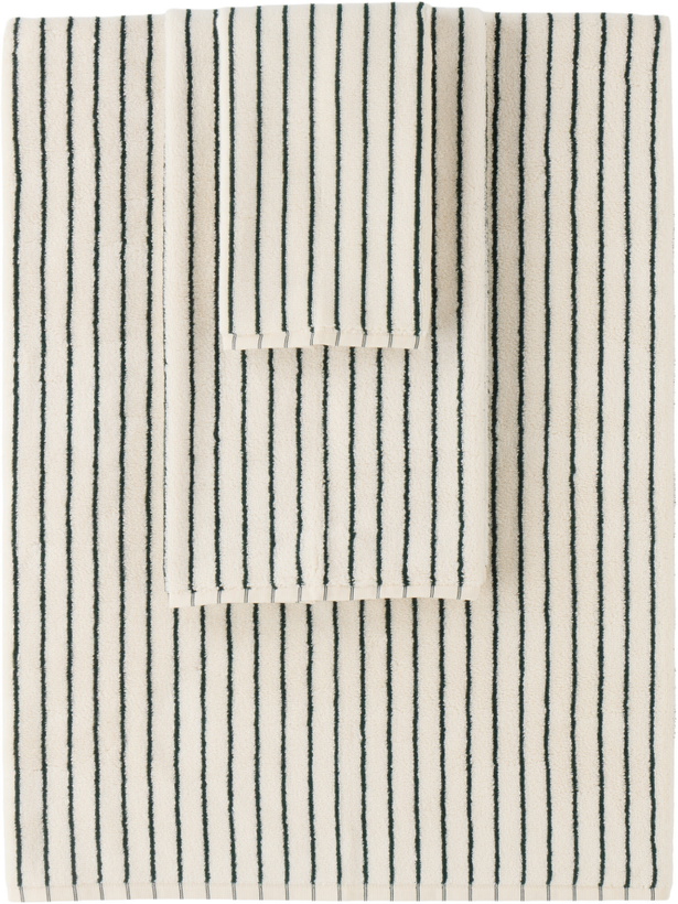 Photo: Tekla Off-White Striped Terry Towel Set