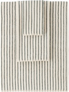 Tekla Off-White Striped Terry Towel Set
