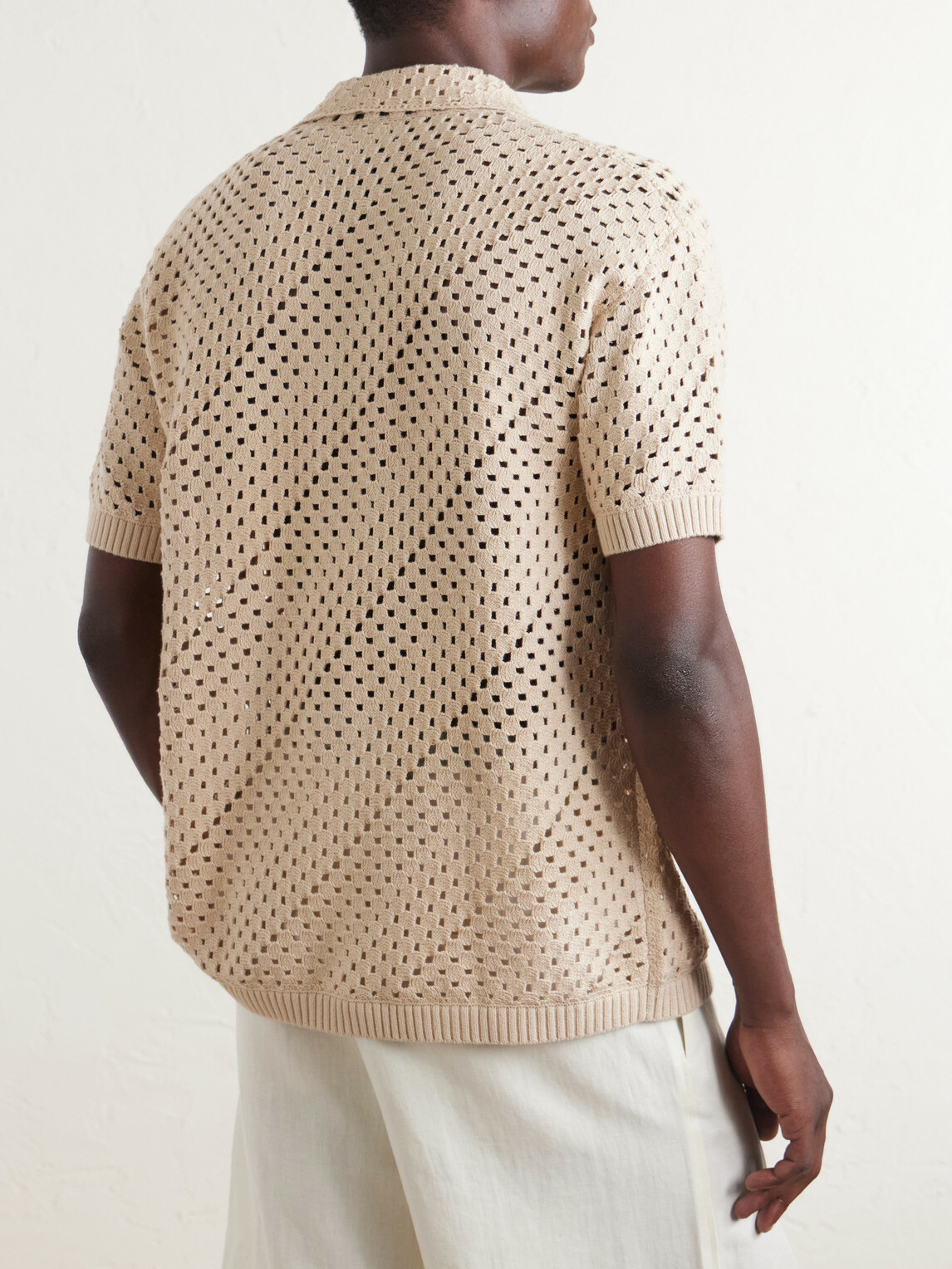 Frescobol Carioca - Pinto Crocheted Cotton Shirt - Neutrals