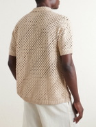 Frescobol Carioca - Pinto Crocheted Cotton Shirt - Neutrals