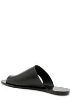 Atp Atelier Rosa Leather Thong Sandals Black