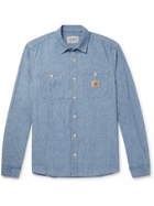 CARHARTT WIP - Clink Bleached Cotton-Chambray Shirt - Blue