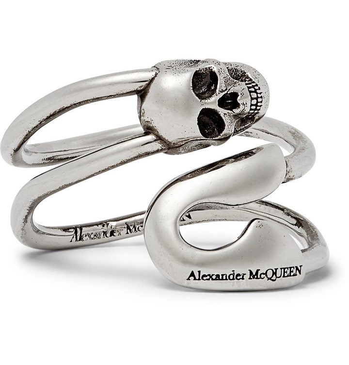 Photo: ALEXANDER MCQUEEN - Skull Silver-Tone Ring - Silver