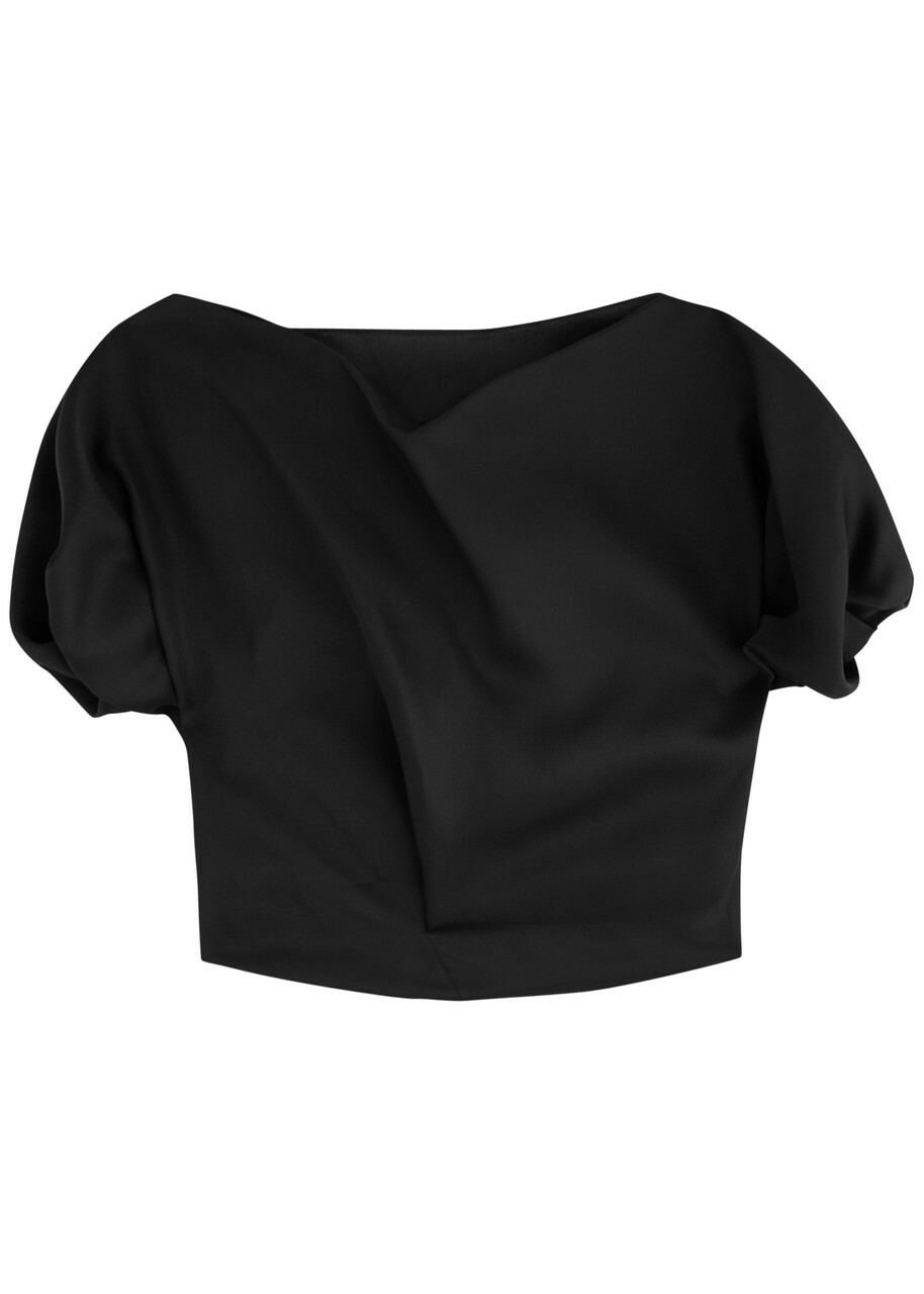 Khaite Niles Draped Silk top Black Khaite