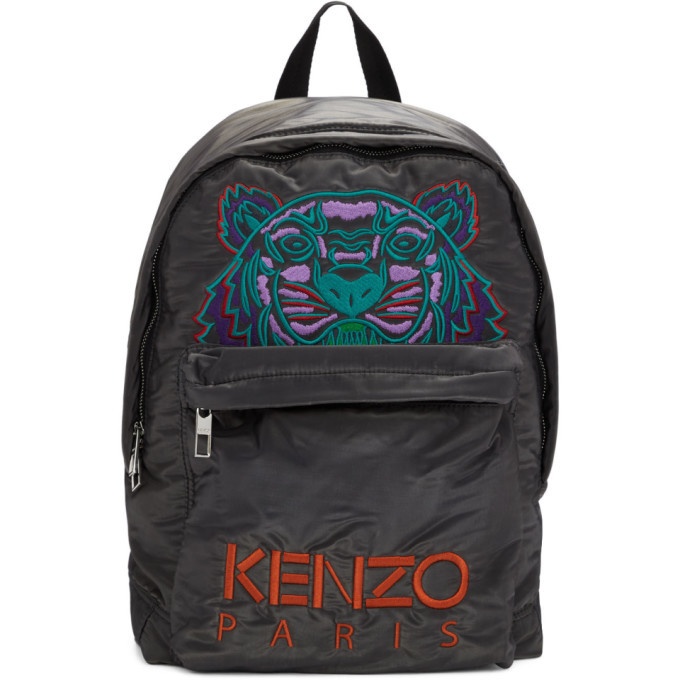 Photo: Kenzo Grey Limited Edition Holiday Large Kampus Tiger Backpack