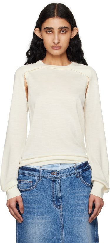 Photo: Helmut Lang Off-White Shrug Sweater