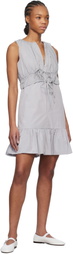 Kijun Gray Sheer Layered Minidress
