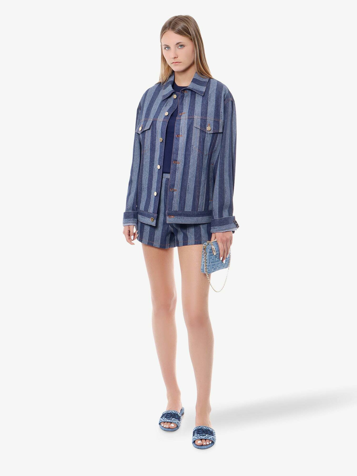 Fendi Shorts Blue Womens Short Fendi