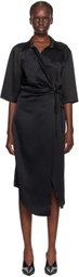 Nanushka Black Lais Midi Dress