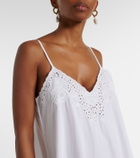 Juliet Dunn Broderie anglaise cotton midi dress