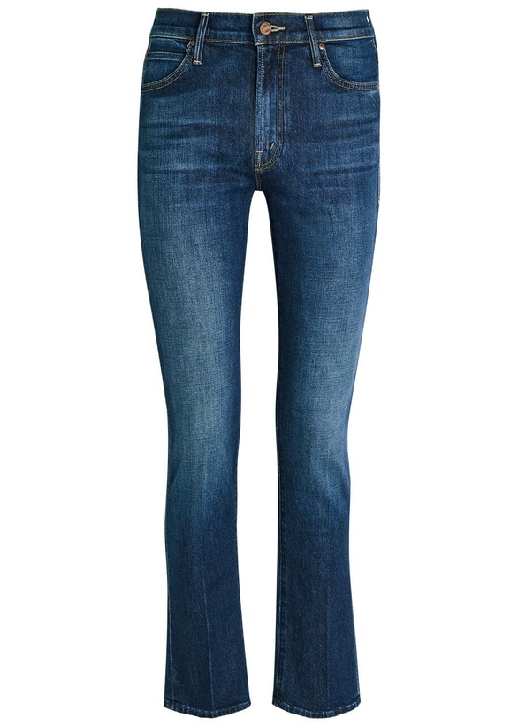 Photo: Mother The Rascal Skimp Slim Tapered-leg Stretch-denim Jeans Indigo