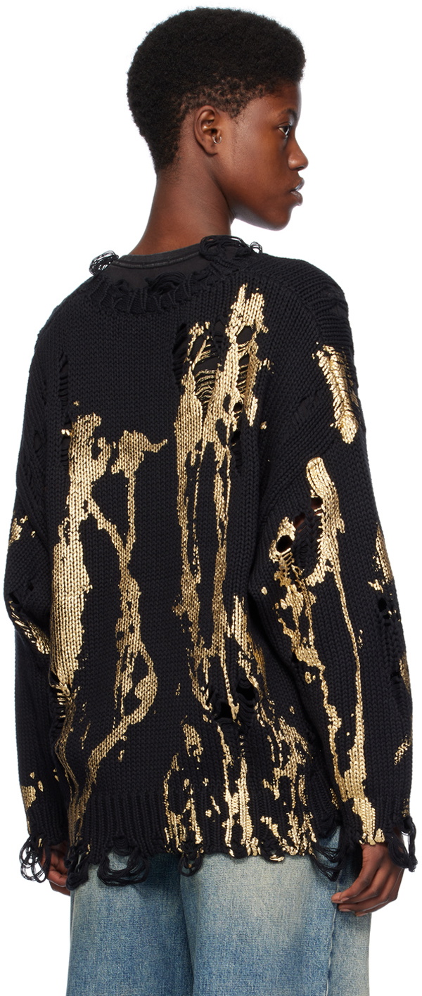 R13 Black Paint Splatter Sweater R13