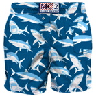 MC2 Saint Barth Man Classic Swim Shorts Sharks Print
