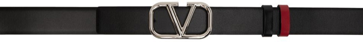Photo: Valentino Garavani Reversible Black VLogo Signature Belt