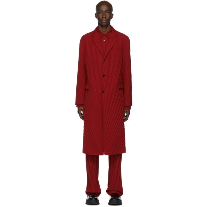 Photo: Valentino Red Plisse Coat