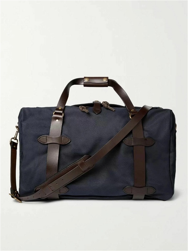 Photo: Filson - Leather-Trimmed Twill Duffle Bag