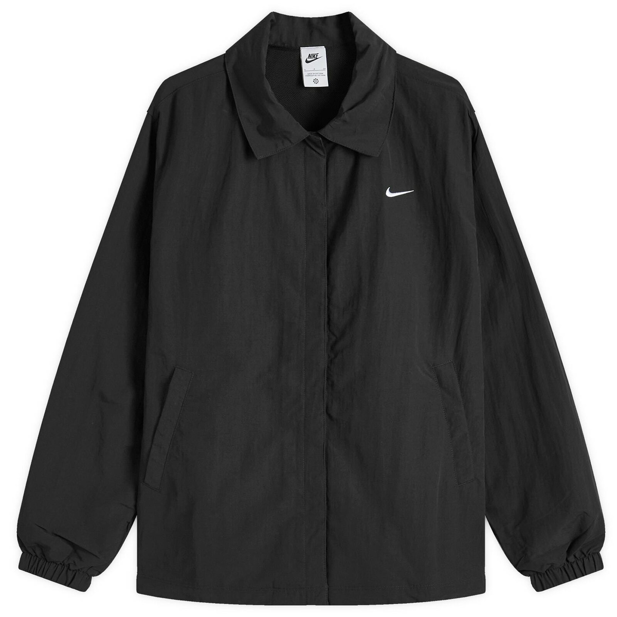 ジャケット・アウター 90s NIKE nylon hoodie coach jacket black Vintage 90's Black/Yellow Nike Zip Up Jacket Nylon Large | eBay