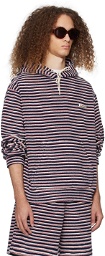 Marni Navy Striped Hoodie