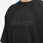 Honor the Gift Men's Terry Panel Short Sleeve Sweater in Black