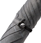 Kingsman - London Undercover Prince of Wales Checked Chestnut Wood-Handle Umbrella - Black