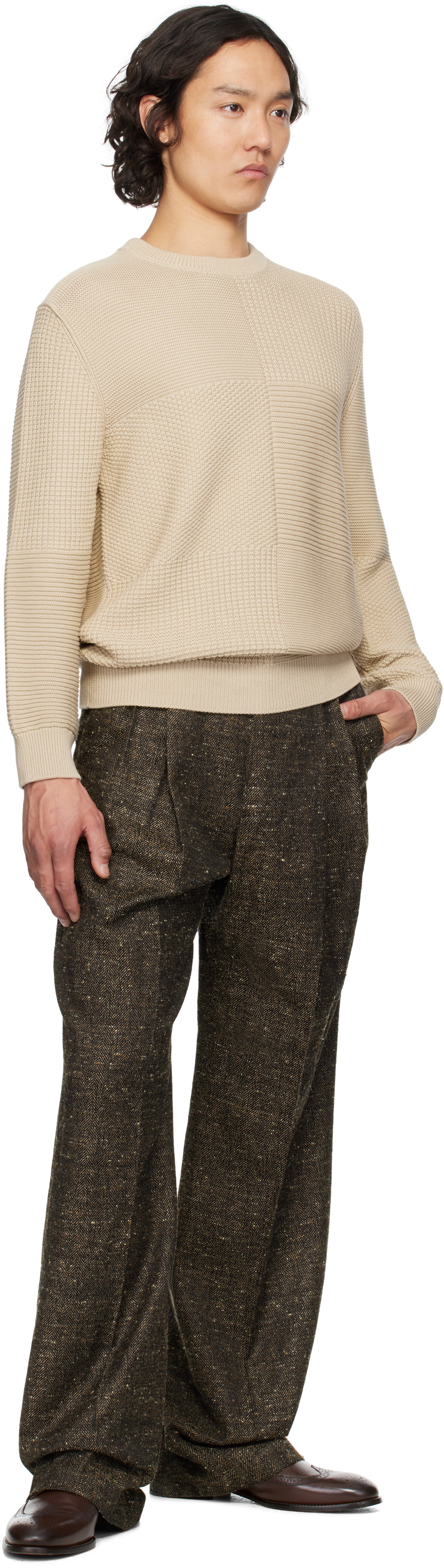 PS by Paul Smith Beige Organic Cotton Sweater