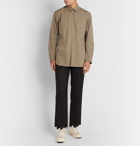 Comme des Garçons SHIRT - Slim-Fit Zip-Embellished Cotton-Poplin Shirt - Brown