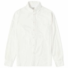 Universal Works Men's Brushed Herringbone Daybrook Shirt in Ecru