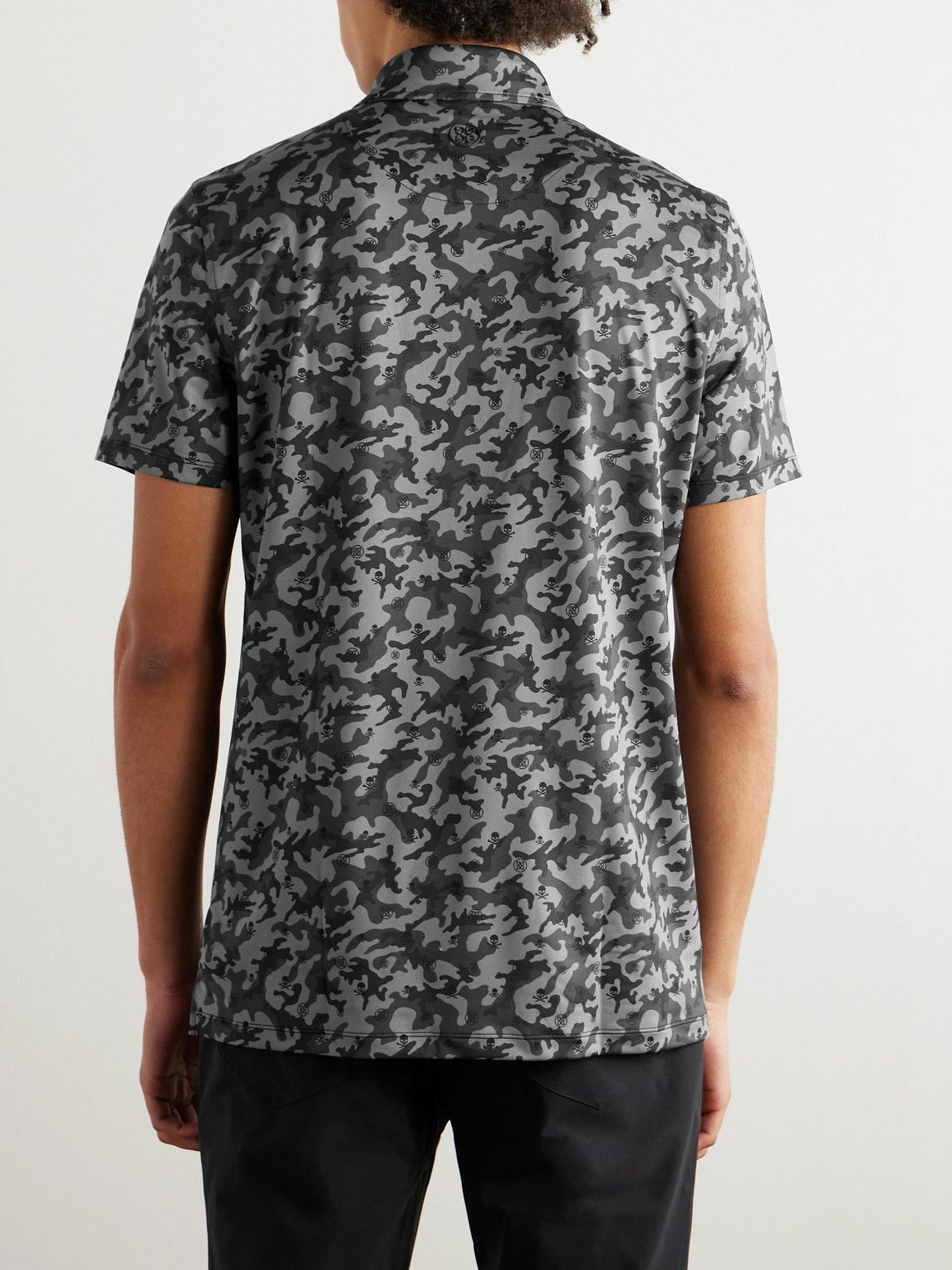 G/FORE - Camouflage-Print Tech-Jersey Polo Shirt - Gray