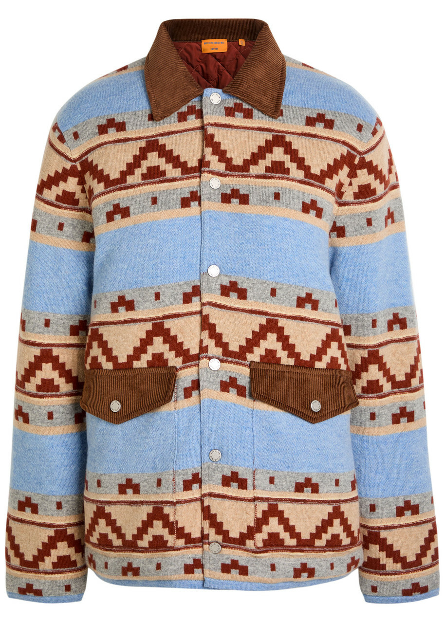 Guest In Residence Western Industry Quilted Wool and Cashmere-blend Jacket Blue