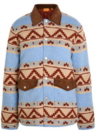 Guest In Residence Western Industry Quilted Wool and Cashmere-blend Jacket Blue