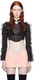 Fancì Club Black Nadia Long Sleeve T-Shirt