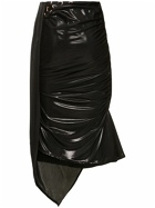 MARINE SERRE Draped Jersey Midi Skirt