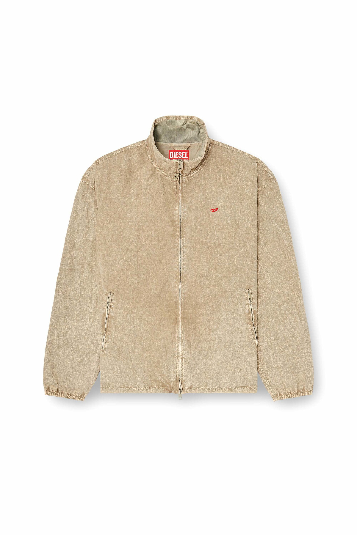 Diesel Treated taslan jacket with treated finish - Jackets Mens in Beige