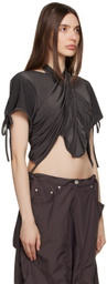 TheOpen Product Gray Self-Tie Tank Top