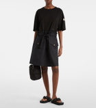 Moncler Belted cotton-blend jersey minidress