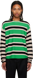 Guest In Residence Black & Green Striped Sweater