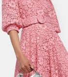 Costarellos Belted lace maxi dress