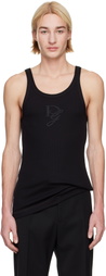 Dolce&Gabbana Black Logo Patch Tank Top