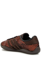 Adidas X Wales Bonner Karintha Sequin and Satin Sneakers Brown
